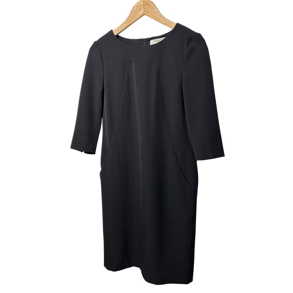 MM.LaFleur Etsuko Dress 3/4 Sleeve Pockets Black‎ Size 4 Career